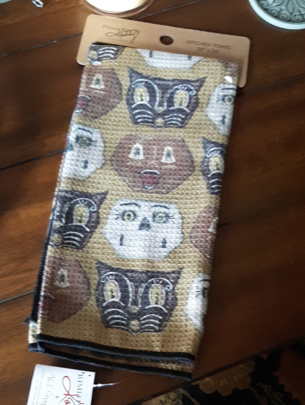 Primitives by Kathy Halloween Vintage Look Kitchen Towel, New W Tags, Super Cool